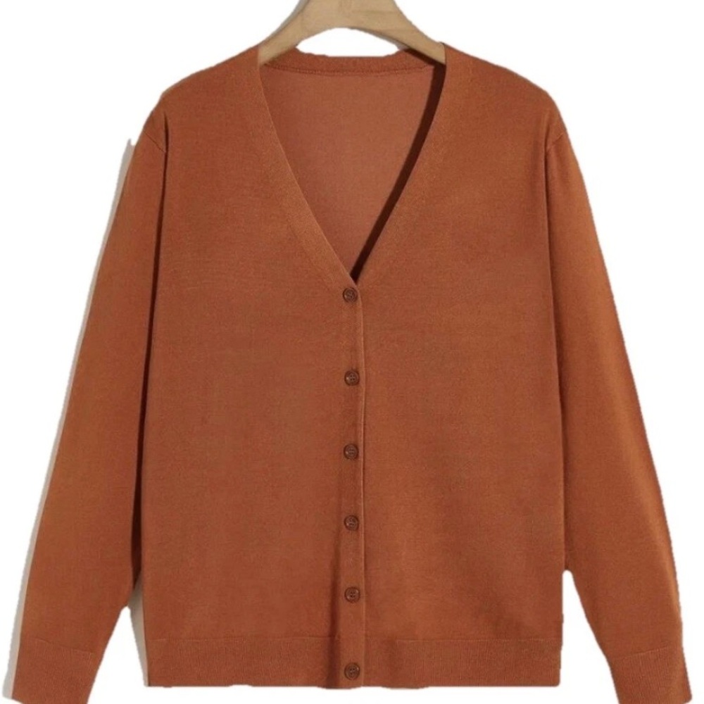 My Fashion Says Me Too Style Says Only Me- Orange Cardigan- Size: Small- NEW!!